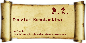 Morvicz Konstantina névjegykártya